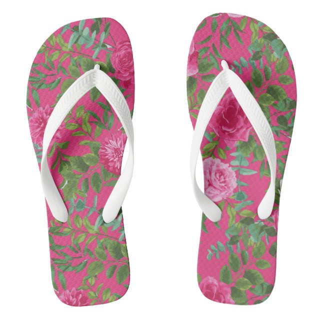 Hellrosa Blumenzehen Flip Flops (Fußbett)