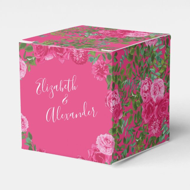 Hellrosa Blumenzehen Geschenkschachtel (Vorderseite)