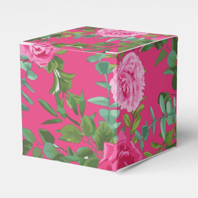 Hellrosa Blumenzehen Geschenkschachtel (Vorderseite)
