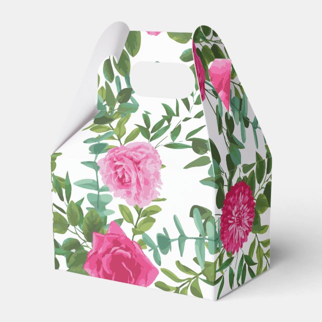 Hellrosa Blumenzehen Geschenkschachtel (Vorderseite)