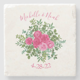 Hellrosa Blumenzehen Steinuntersetzer