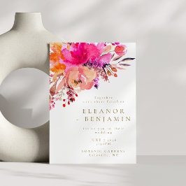 Hellrosa Blumenzwiebelblume Weiß Einladung