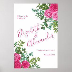 Hellrosa Blumenzwiebelposter Poster