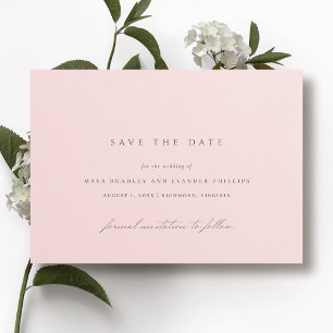 Hellrosa Blüte   Elegant Simple Wedding Save The Date