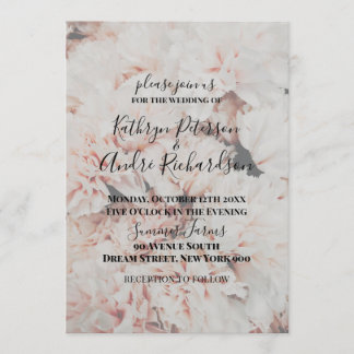Hellrosa Carnation Wedding Einladung