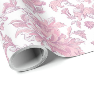 Hellrosa Chinoiserie Dekoupage Geschenkpapier