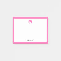 Hellrosa Elefant und weiß mit Namen