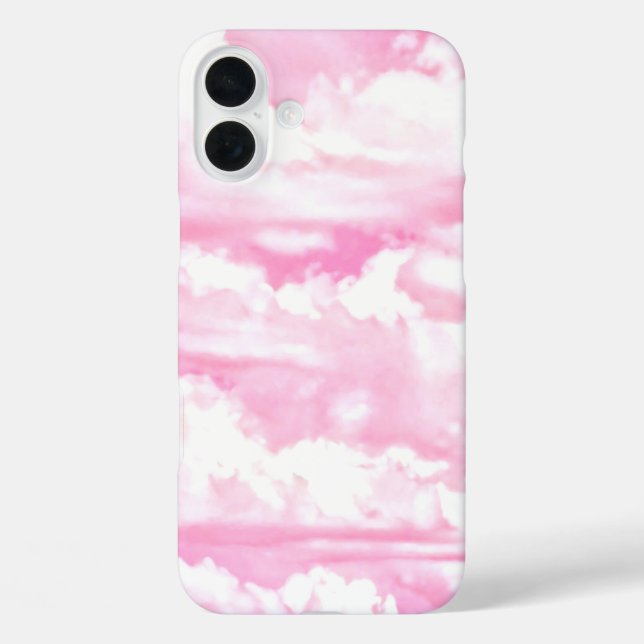 Hellrosa Elegante Wolkendekoration Case-Mate iPhone Hülle (Rückseite)