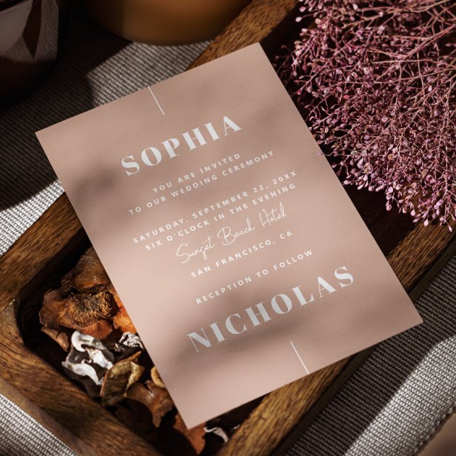 Hellrosa Eleganter minimalistischer QR-Code Einladung (Von Creator hochgeladen)