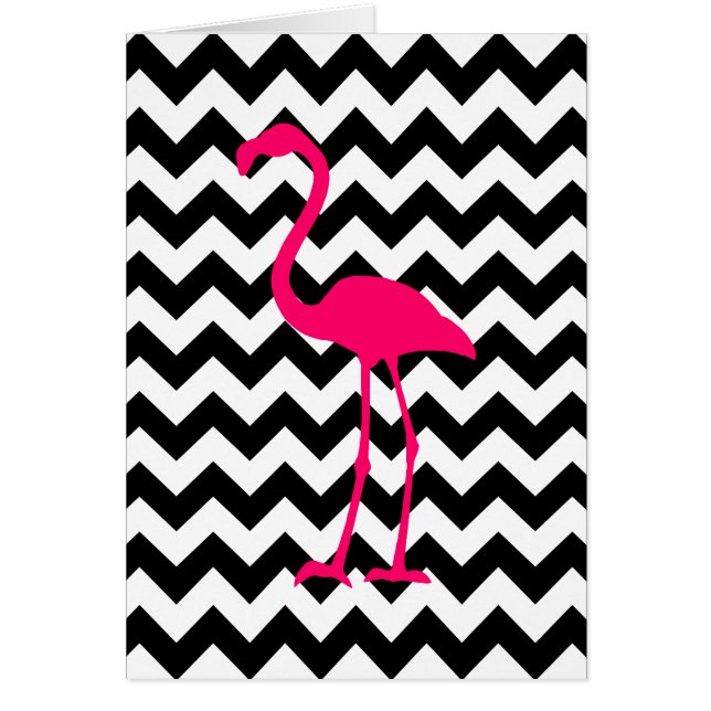 Hellrosa Flamingo Black und White Zigzag (Vorne)