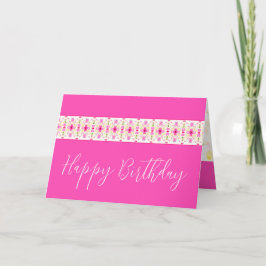 Hellrosa Floral Karte