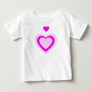 HELLROSA FUCHSIA-HERZEN BABY T-SHIRT
