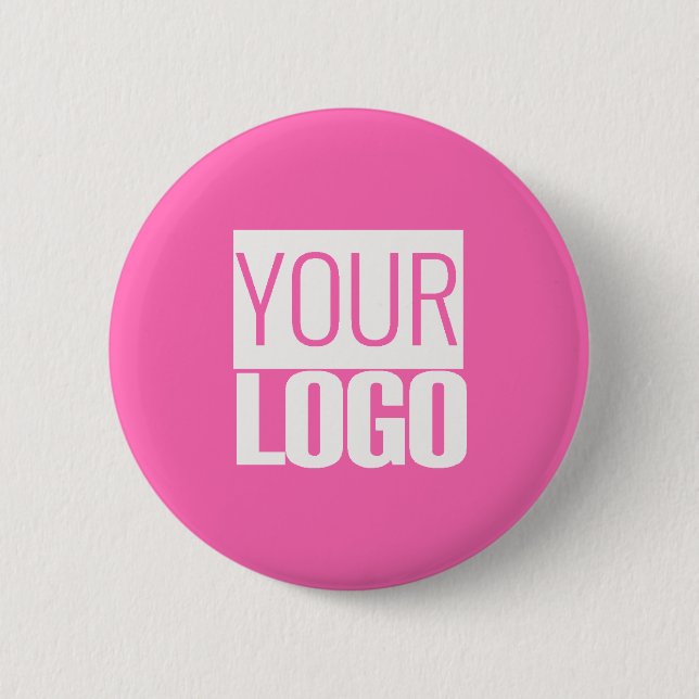 hellrosa - fügen Sie Ihr Logo hinzu Button (Vorderseite)