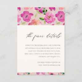 Hellrosa Fun Wasserfarben Blumenzwiebeldetails Begleitkarte