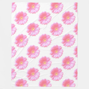 Hellrosa Gänseblümchen Fleecedecke