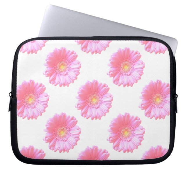 Hellrosa Gänseblümchen Laptopschutzhülle (Vorderseite)