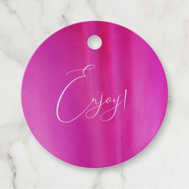 Hellrosa Gefälligkeitstags Geschenkanhänger (Vorderseite)