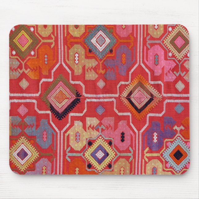 Hellrosa geometrische Tribal-Rug-Maus-Pad Mousepad (Vorne)