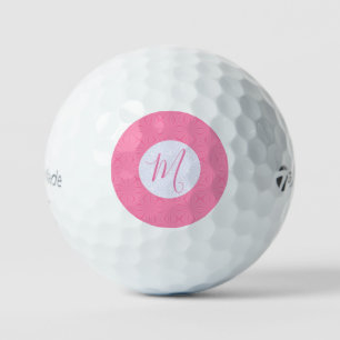 Hellrosa gewellte Quadrate Golfball