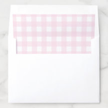 Hellrosa Gingham-Umschlag-Zwischenlagen