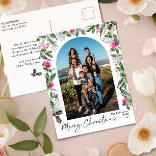 Hellrosa Grünpflanzen Foliage Arch 1 Foto Urlaub Postkarte