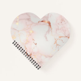 Hellrosa Heart-Shaped Notebook Notizbuch
