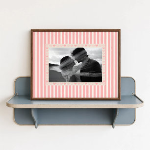 Hellrosa Herz-Fotoplakat - Individuelles Geschenk Poster