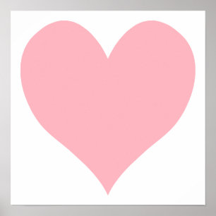 Hellrosa Herz Poster