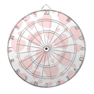 Hellrosa Herzen Dartscheibe