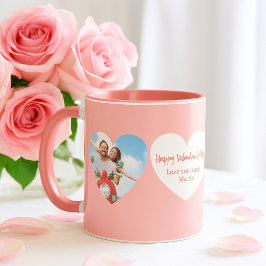 Hellrosa Herzen Foto Valentinstag Tasse