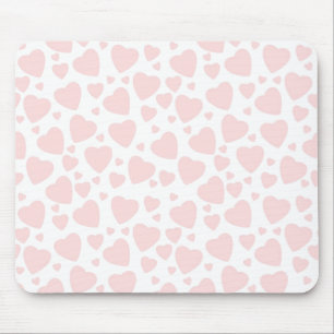 Hellrosa Herzen Mousepad