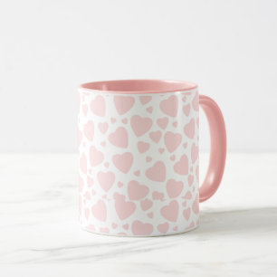 Hellrosa Herzen Tasse