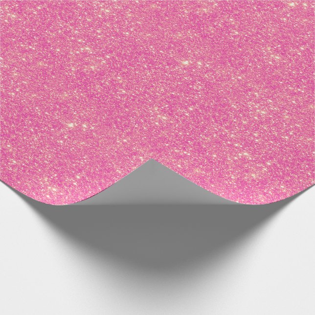 Hellrosa Imitat Glitzer Sparkle Glitterie Nebel Geschenkpapier (Ecke)
