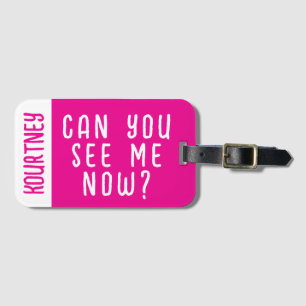 Hellrosa Individuelle Name Modernes, kühnes Funny Gepäckanhänger