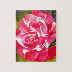 Hellrosa Kamelien Blume Puzzle