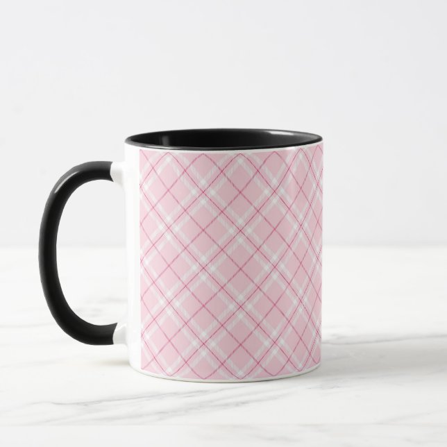 Hellrosa kariertes tasse (Links)