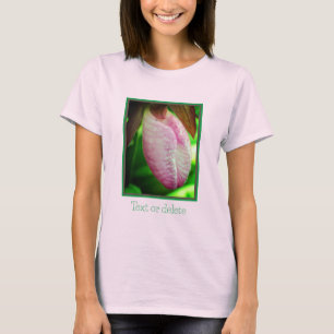 Hellrosa Lady Slipper Orchid Blume Personalisiert T-Shirt