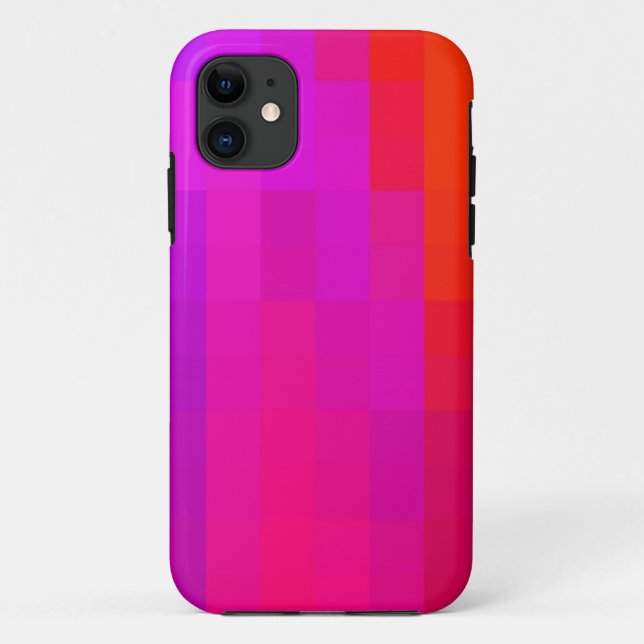 Hellrosa Lila- und Orangenmosaikmuster Case-Mate iPhone Hülle (Rückseite)