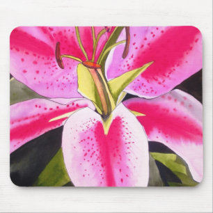 Hellrosa Lilie Tenerfife Blume Mousepad