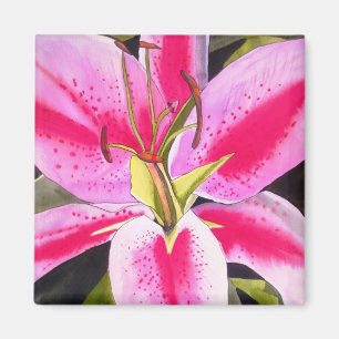 Hellrosa Lilie Teneriffa Blume Kunstmagnet Magnet