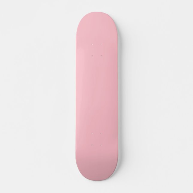 Hellrosa massive Farbe Mädchenpastell Skateboard (Vorne)