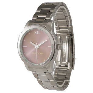 Hellrosa metallische Perfekt eWatch Uhr