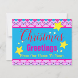 Hellrosa mit Blau Mitteilungskarte