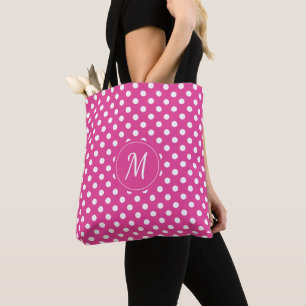 Hellrosa Monogram Polka Dots