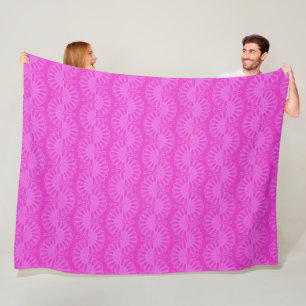 hellrosa neon-helle geometrische Muster Fleecedecke