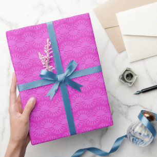 hellrosa neon-helle geometrische Muster Geschenkpapier