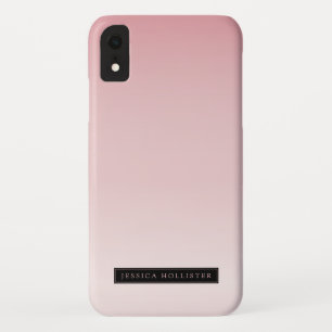 Hellrosa Ombre-Verlauf & Ihr Name Case-Mate iPhone Hülle