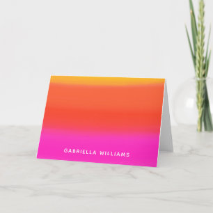 Hellrosa Orange Personalisierter Name Karte