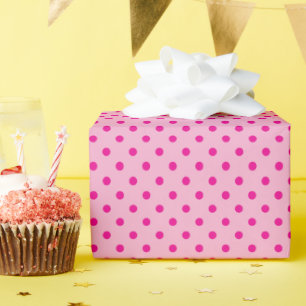 Hellrosa Punkte Geschenkpapier
