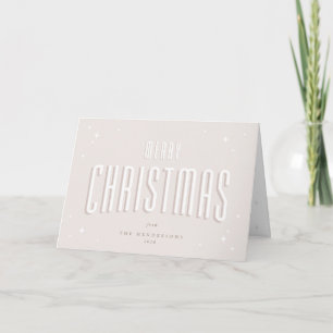 Hellrosa Retro Stars Frohe Weihnachts-Foto Feiertagskarte